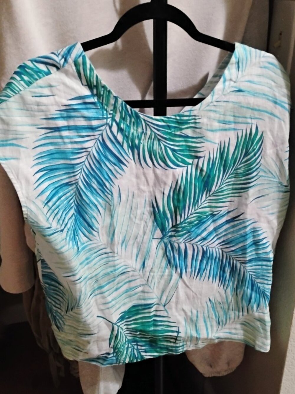 Tahari Linen Tropical Blouse